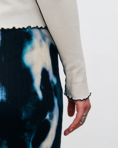 ROTHOLZ - Pin-Tucked Longsleeve Organic Cotton Nature White - WERTE FREUNDE