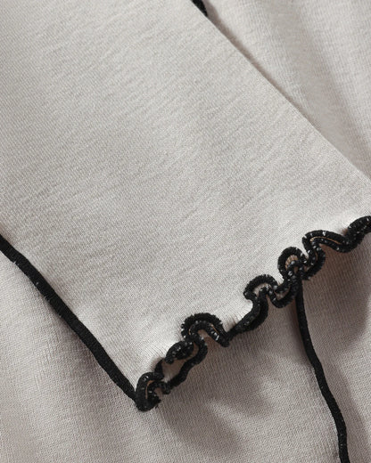 ROTHOLZ - Pin-Tucked Longsleeve Organic Cotton Nature White - WERTE FREUNDE