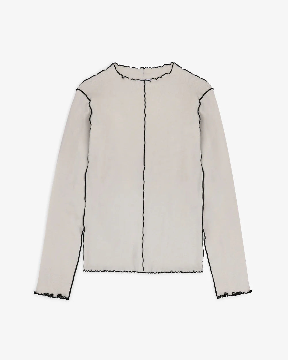 ROTHOLZ - Pin-Tucked Longsleeve Organic Cotton Nature White - WERTE FREUNDE