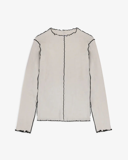 ROTHOLZ - Pin-Tucked Longsleeve Organic Cotton Nature White - WERTE FREUNDE