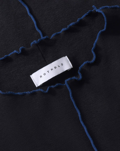 ROTHOLZ - Pin-Tucked Top Organic Cotton True Black - WERTE FREUNDE