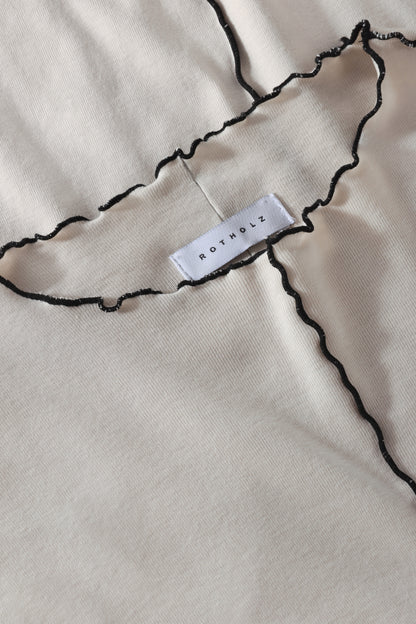 ROTHOLZ - Pin-Tucked Longsleeve Organic Cotton Nature White - WERTE FREUNDE