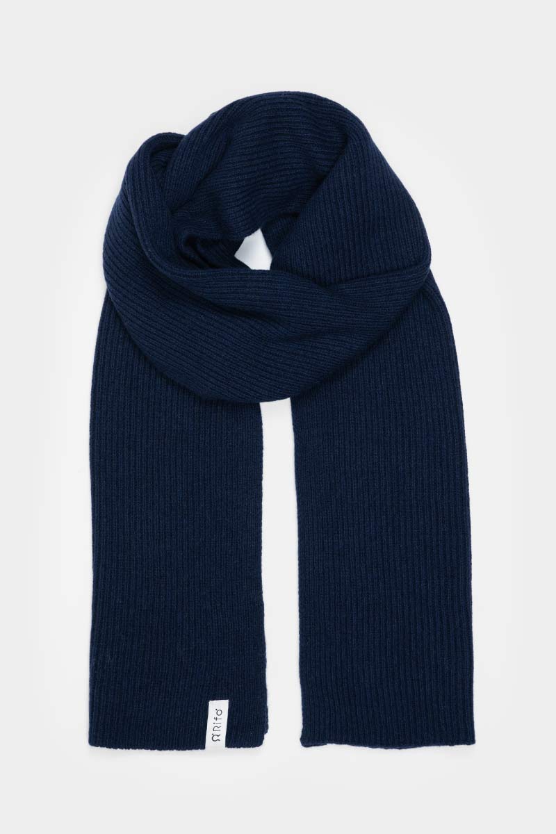 Rifo - Federico Cashmere Scarf Blue Mora