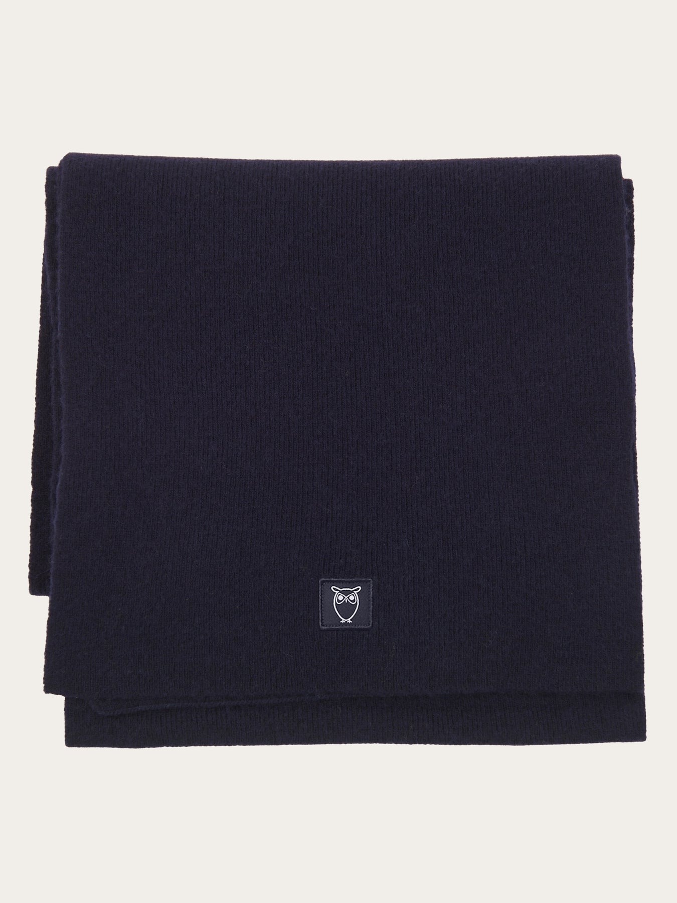 KCA - Rib knit wool scarf Total Eclipse One Size