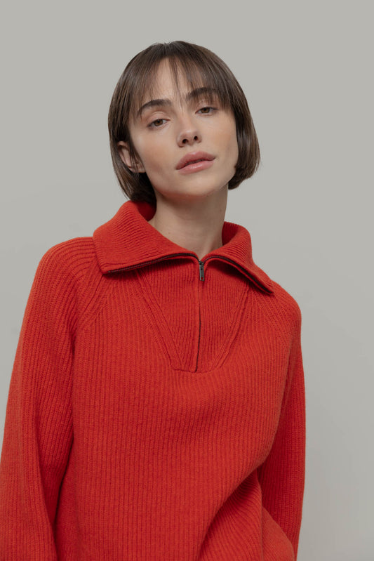 Rifo - Annalisa Woman Wool Sweater Orange Corallo - WERTE FREUNDE