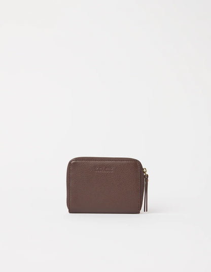 O MY BAG - Robbie Wallet Chocolate Soft Grain Leather - WERTE FREUNDE