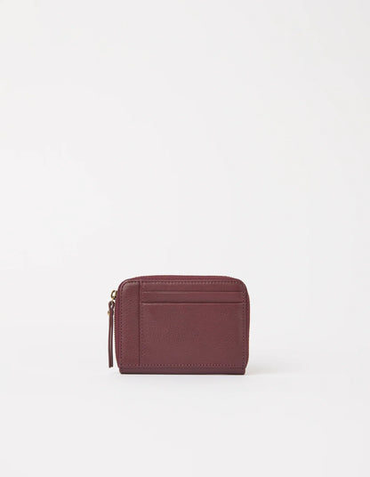 O MY BAG - Robbie Wallet Dark Cherry Soft Grain Leather - WERTE FREUNDE