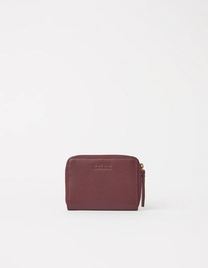 O MY BAG - Robbie Wallet Dark Cherry Soft Grain Leather - WERTE FREUNDE