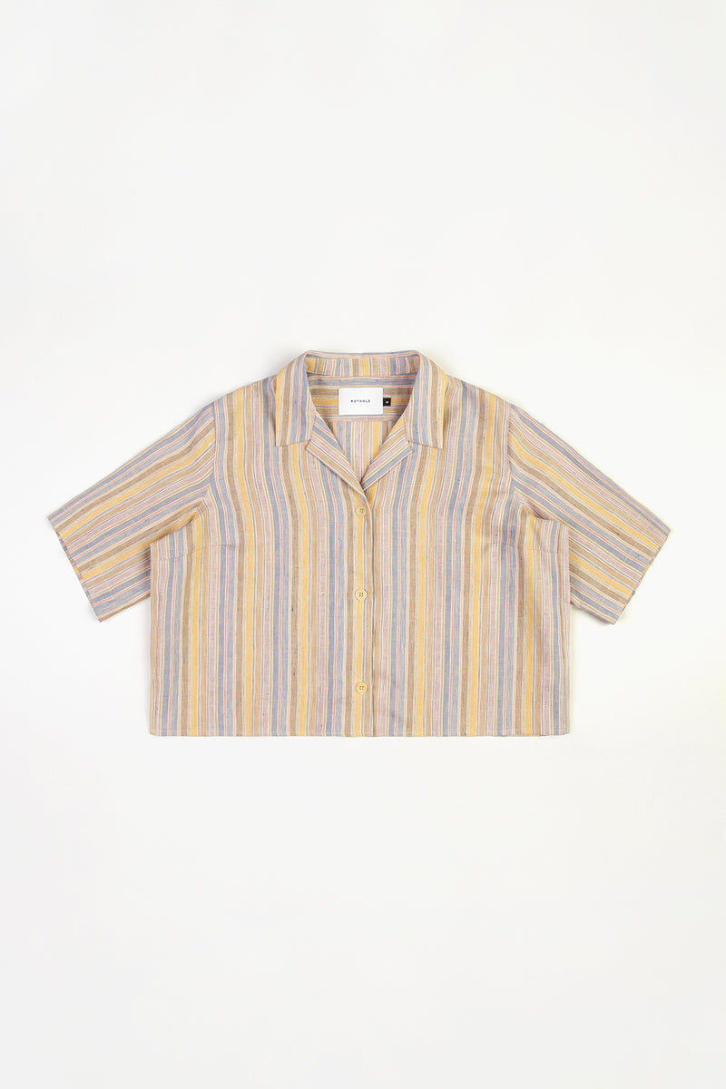 ROTHOLZ - Cropped BOWLING Shirt multi stripe