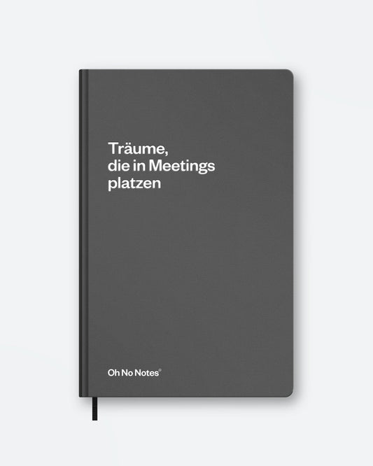 Schlechte Karten - Oh No Notes Notizbuch »Träume, die in Meetings platzen«