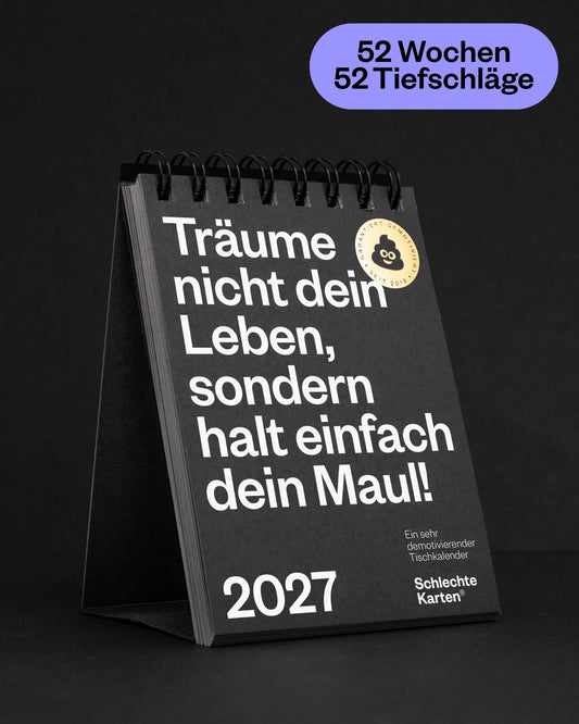 Schlechte Karten - Demotivierender Tischkalender 2027