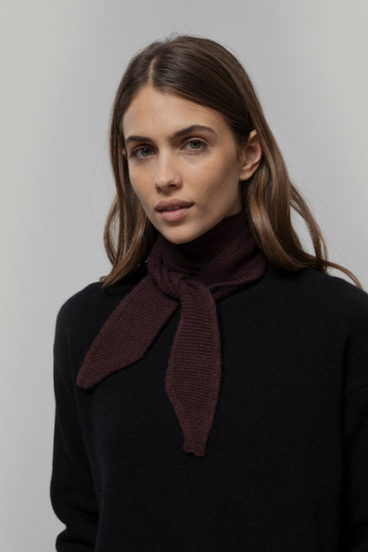 Rifo - Dina Cashmere Skinny Scarf Brown Caffè