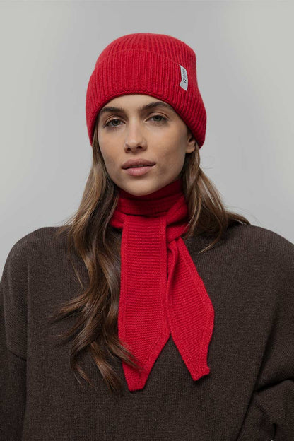 Rifo - Dina Cashmere Skinny Scarf Red Papavero