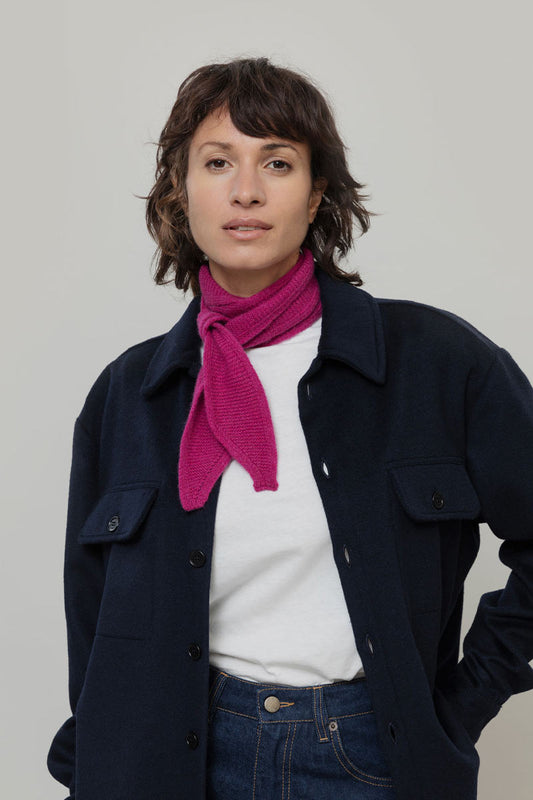 Rifo - Dina Cashmere Skinny Scarf Pink Geranio