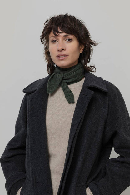 Rifo - Dina Cashmere Skinny Scarf Green Foresta
