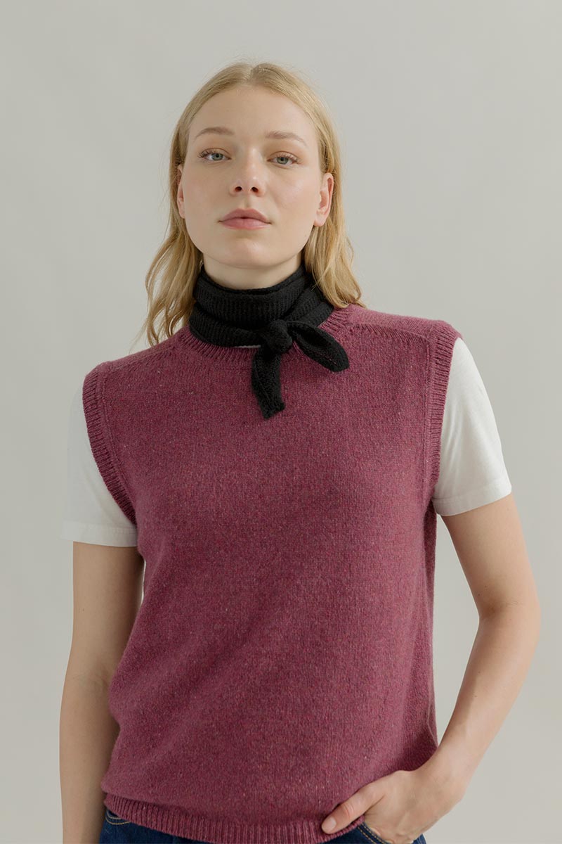 Rifo - Dina Cashmere Skinny Scarf Black Ardesia