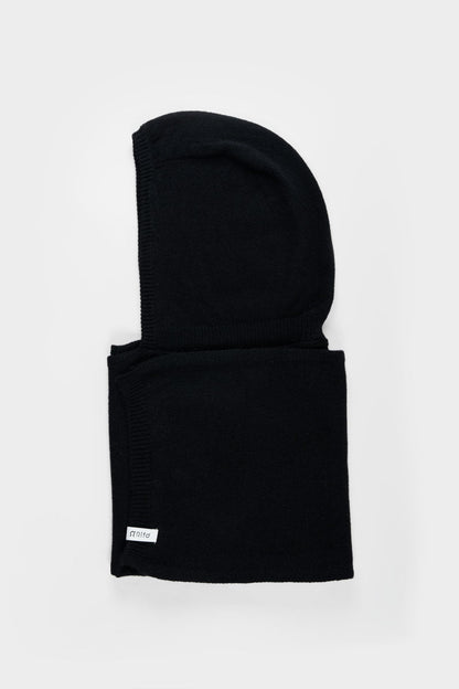 Rifo - Ilenia Cashmere Hooded Scarf Black Ardesia