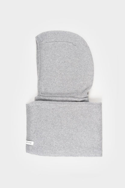 Rifo - Ilenia Cashmere Hooded Scarf Grey Calce