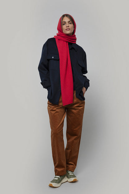 Rifo - Ilenia Cashmere Hooded Scarf Red Papavero