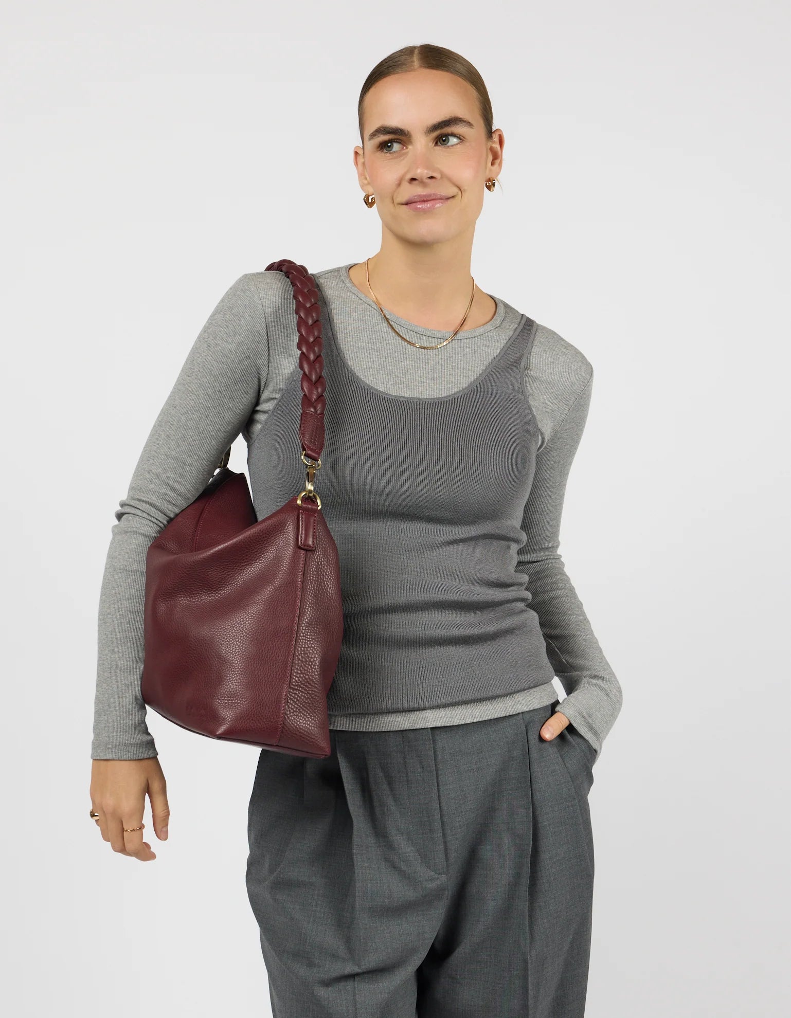 O MY BAG - Sienna Dark Cherry Soft Grain Leather - WERTE FREUNDE
