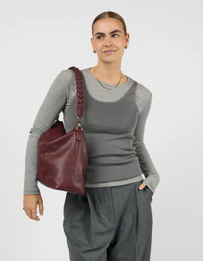 O MY BAG - Sienna Dark Cherry Soft Grain Leather - WERTE FREUNDE