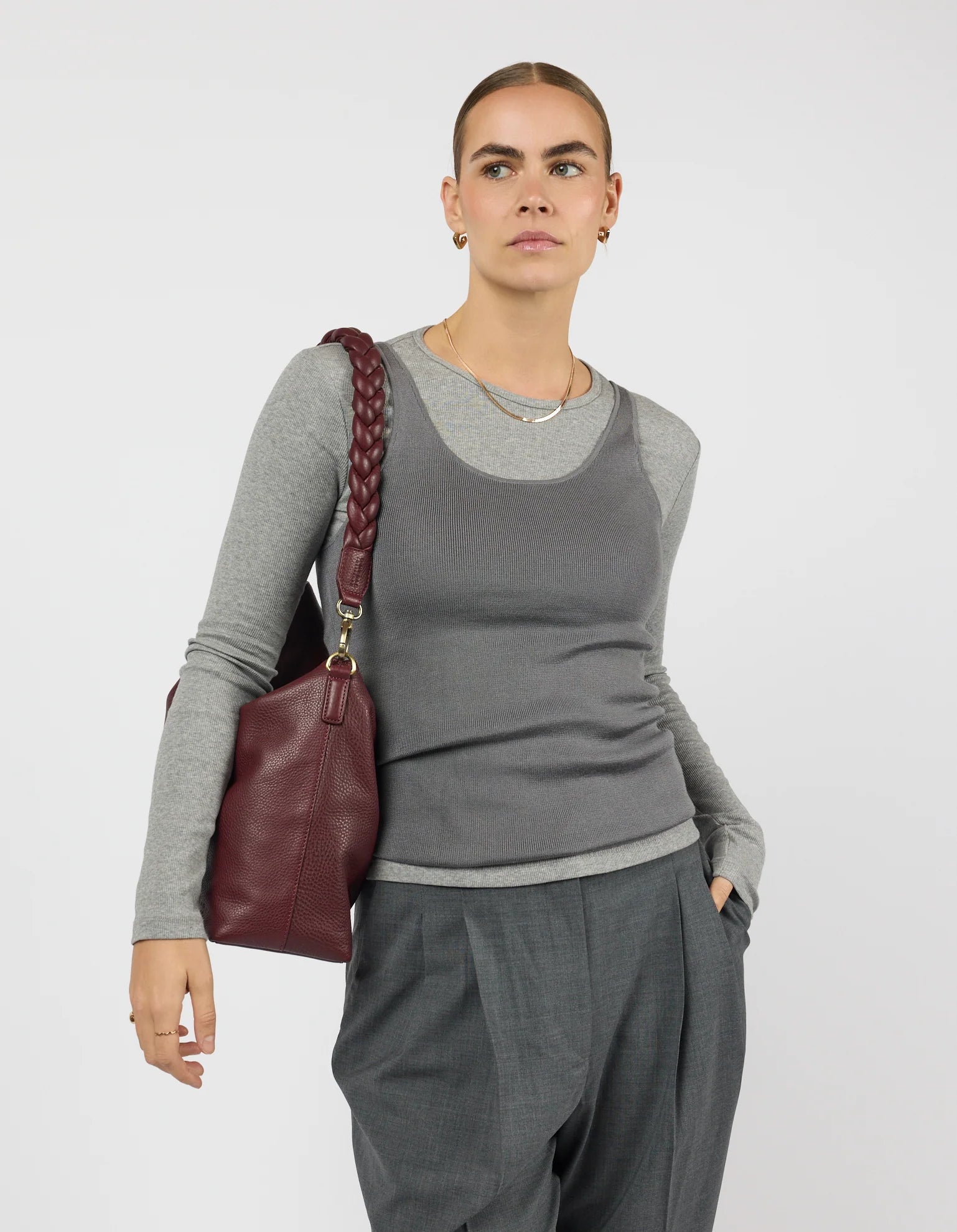 O MY BAG - Sienna Dark Cherry Soft Grain Leather - WERTE FREUNDE