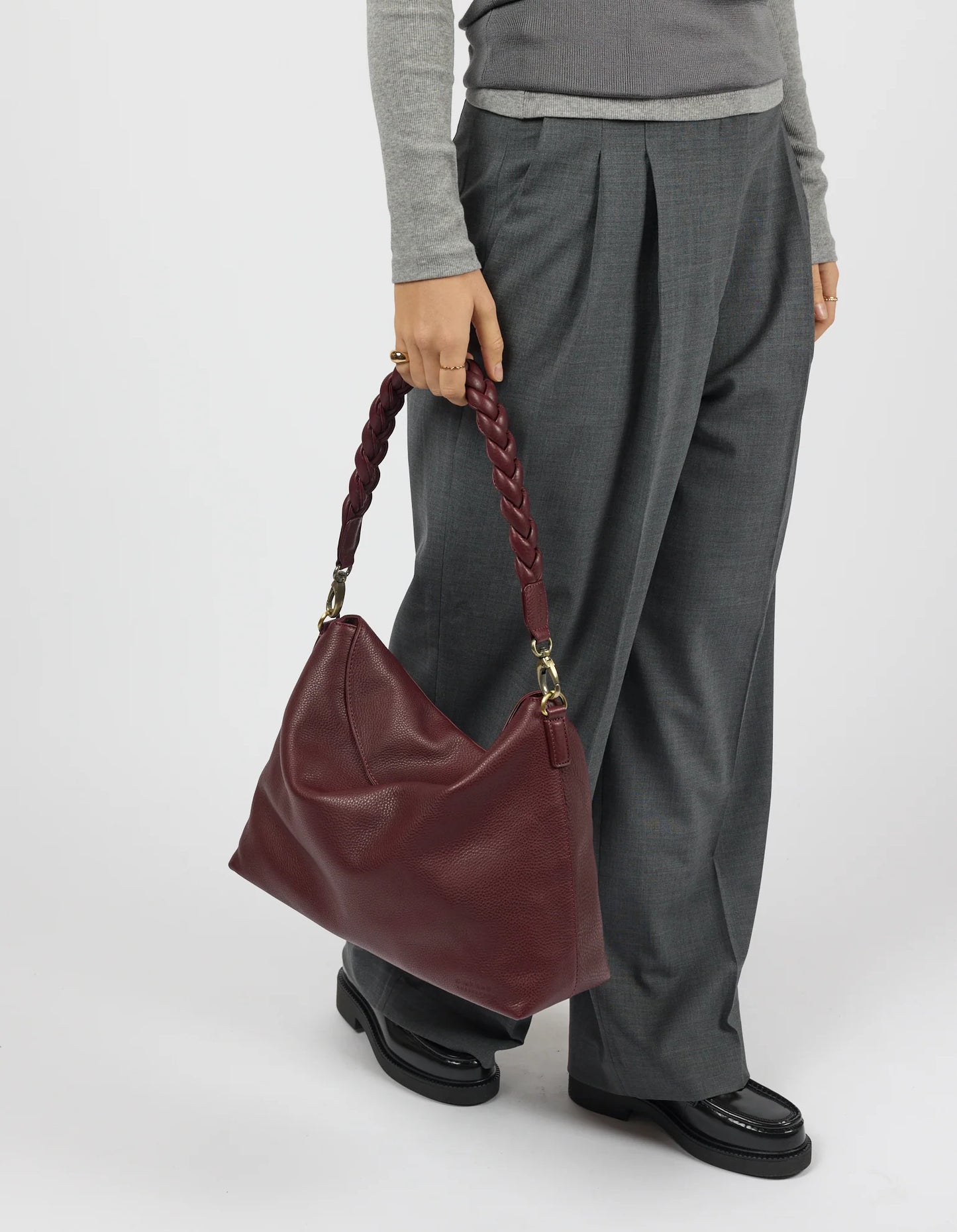 O MY BAG - Sienna Dark Cherry Soft Grain Leather - WERTE FREUNDE