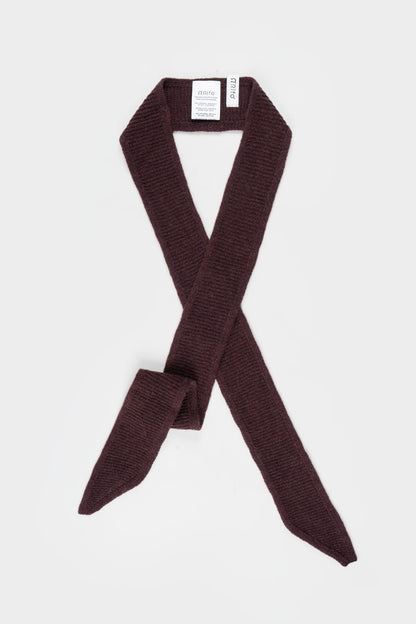 Rifo - Dina Cashmere Skinny Scarf Brown Caffè