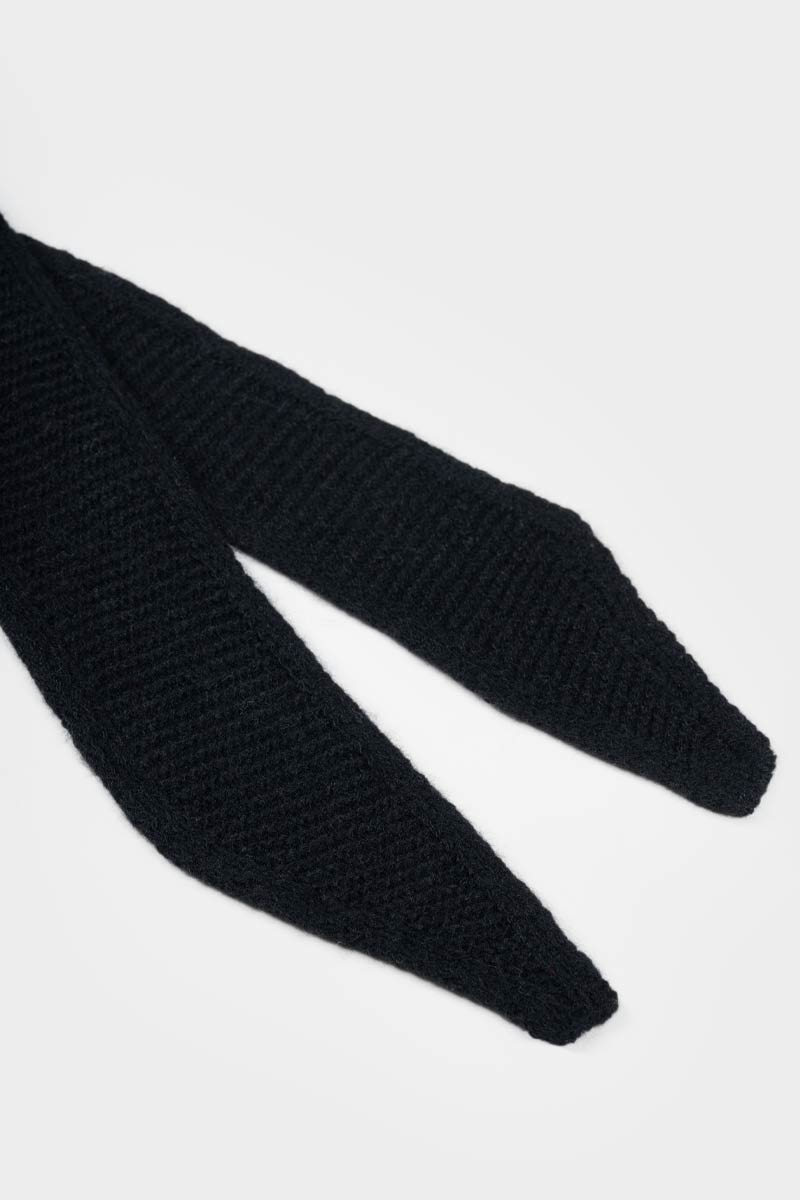 Rifo - Dina Cashmere Skinny Scarf Black Ardesia