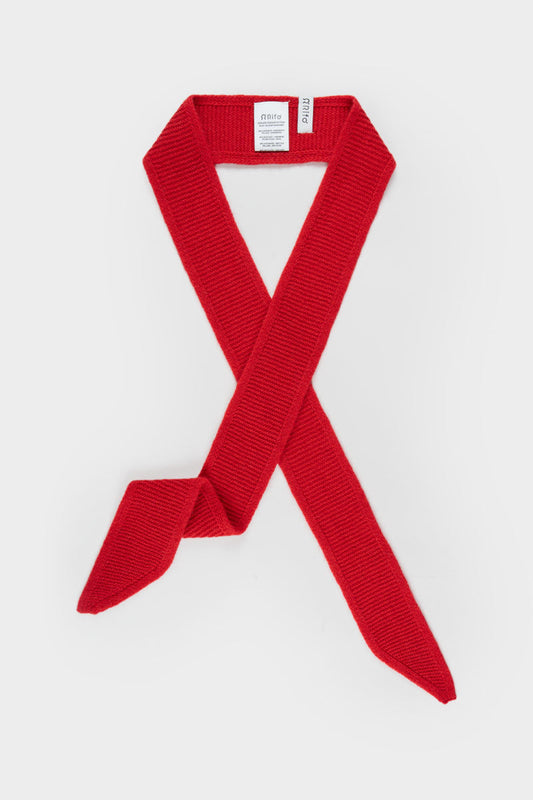 Rifo - Dina Cashmere Skinny Scarf Red Papavero