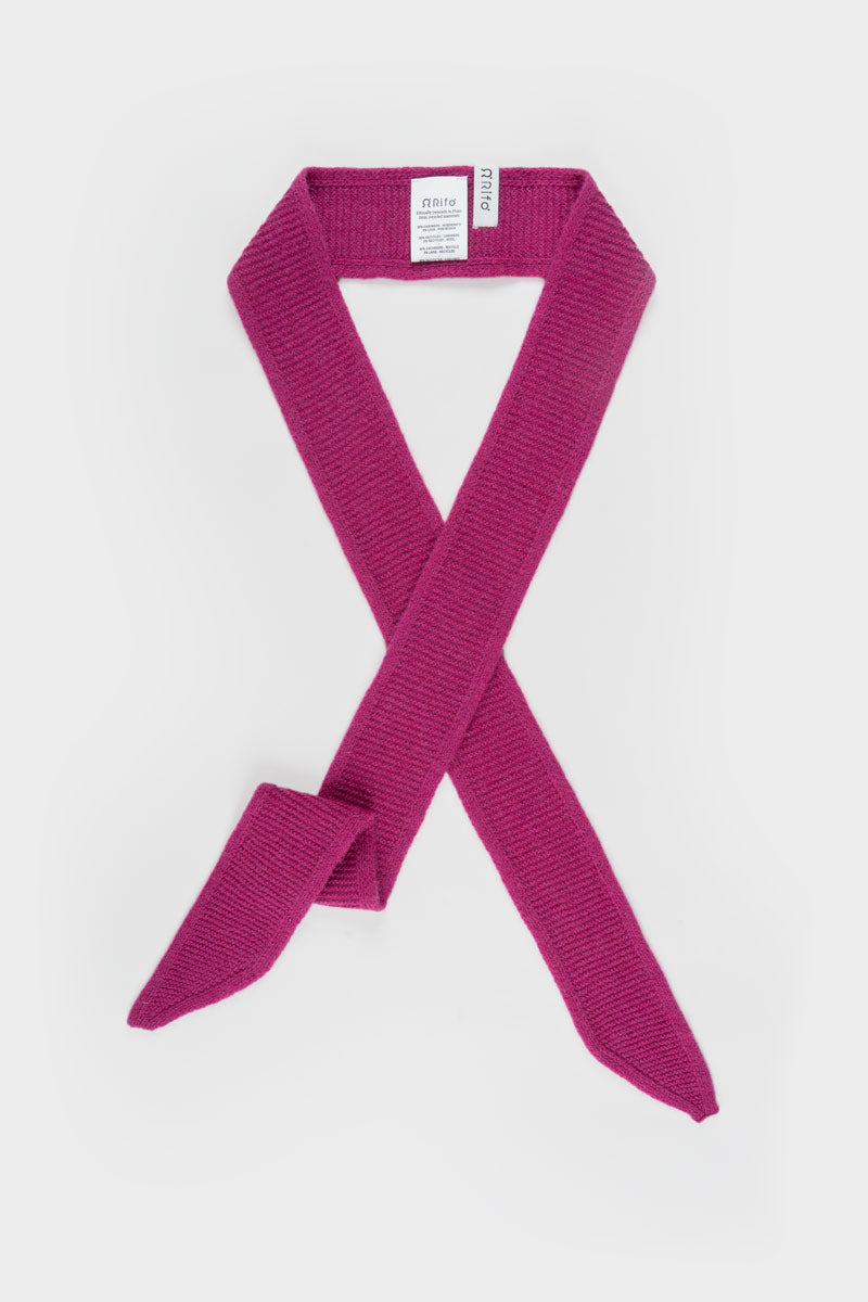 Rifo - Dina Cashmere Skinny Scarf Pink Geranio