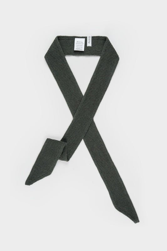 Rifo - Dina Cashmere Skinny Scarf Green Foresta