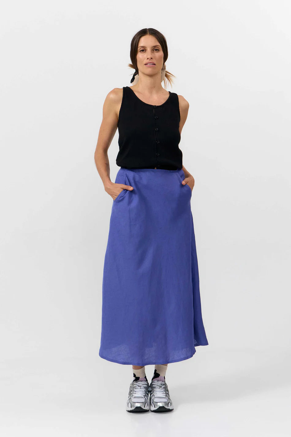 Suite 13 - BELEN SKIRT MID BLUE - WERTE FREUNDE