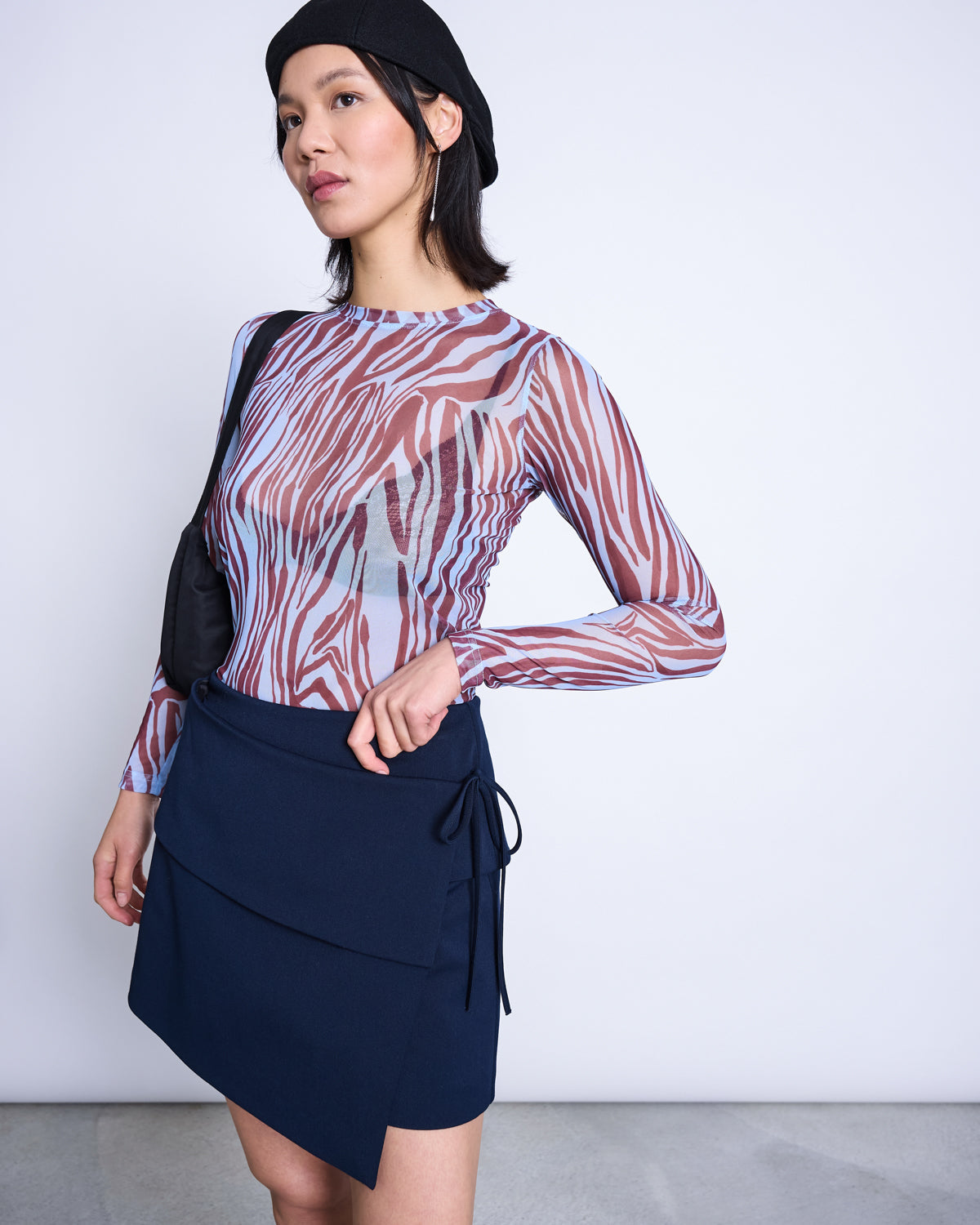 JAN N JUNE - DORA MESH LONGSLEEVE blue zebra print