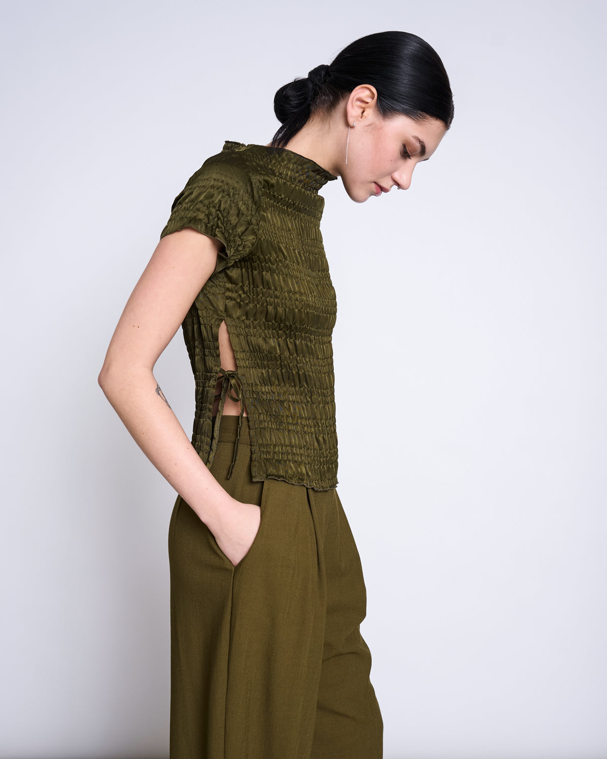 JAN N JUNE - NIVA PLEATED WIDE PANTS rosemary