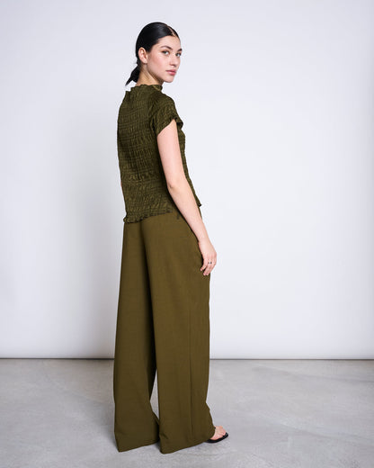 JAN N JUNE - NIVA PLEATED WIDE PANTS rosemary