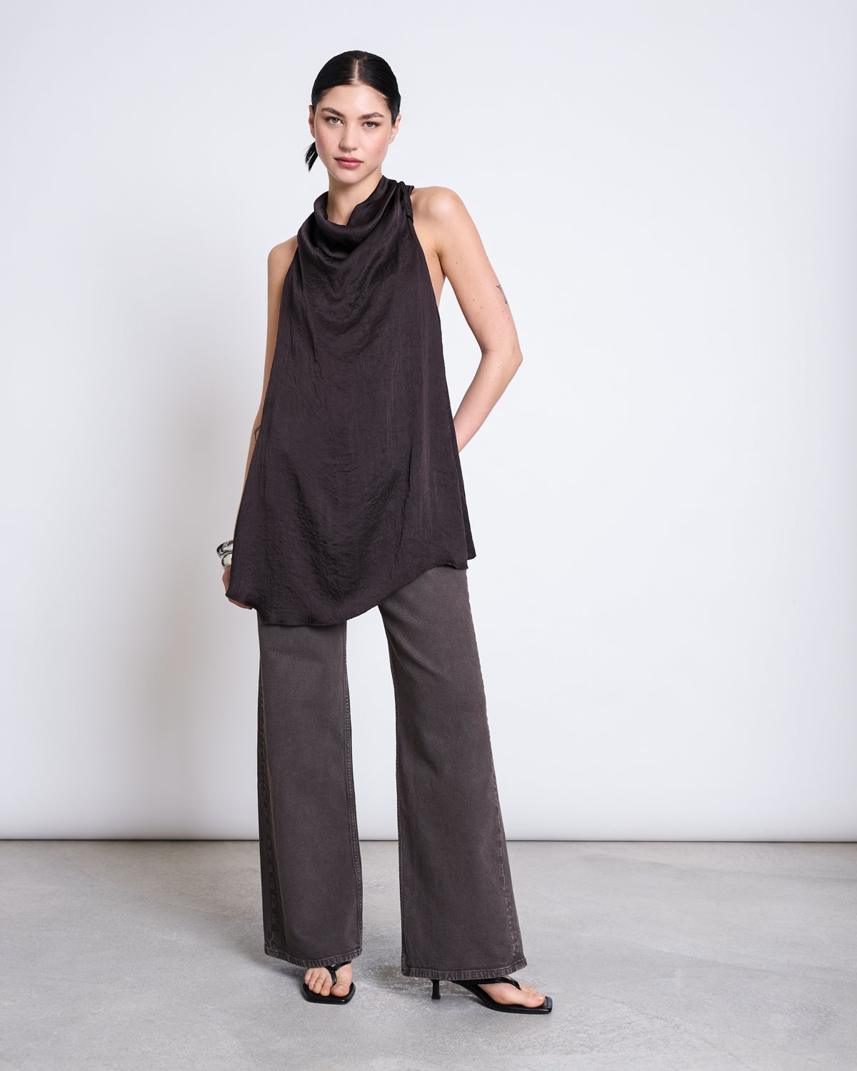JAN N JUNE - TACNA WIDE LEG LOWRISE JEANS mud