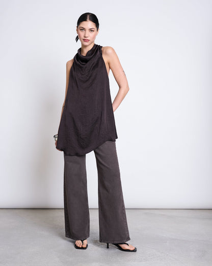 JAN N JUNE - TACNA WIDE LEG LOWRISE JEANS mud