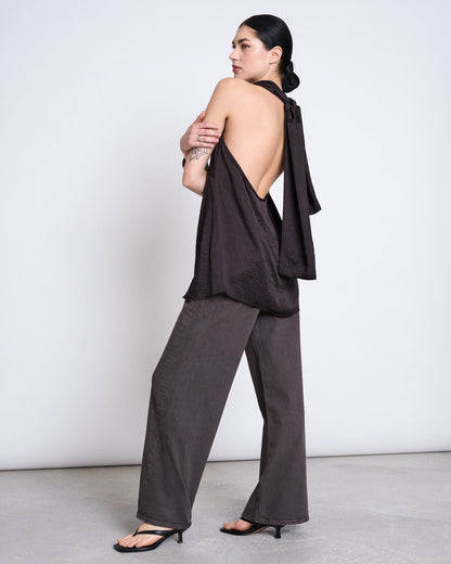 JAN N JUNE - TACNA WIDE LEG LOWRISE JEANS mud