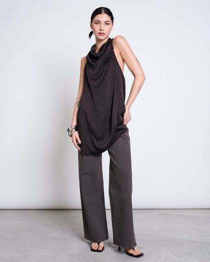 JAN N JUNE - TACNA WIDE LEG LOWRISE JEANS mud
