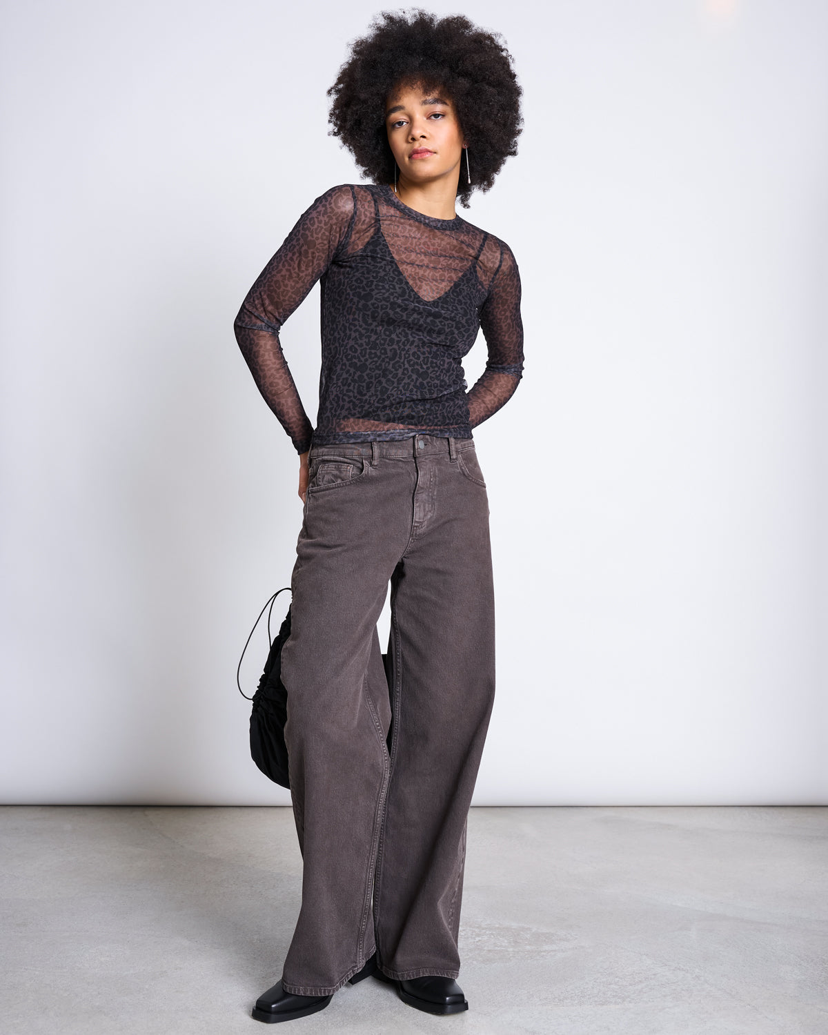 JAN N JUNE - TACNA WIDE LEG LOWRISE JEANS mud