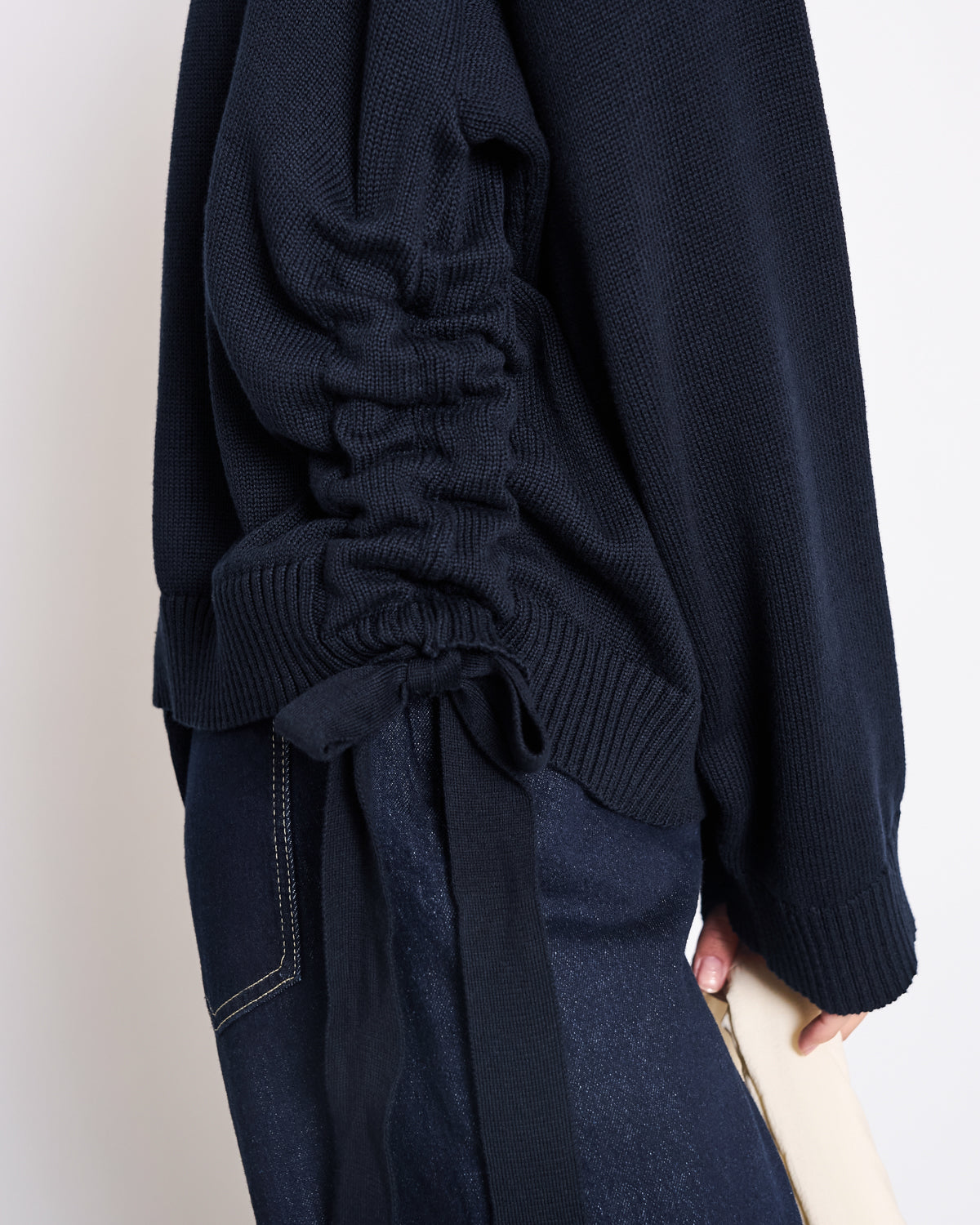 JAN N JUNE - CAPER Tie Sweater nightfall - WERTE FREUNDE