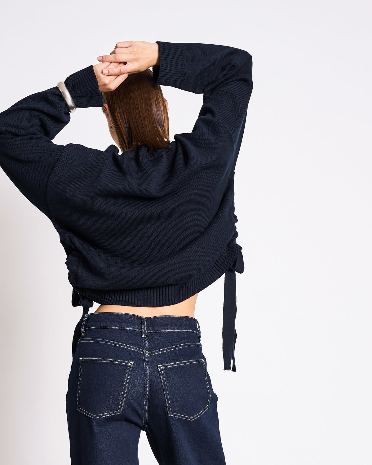 JAN N JUNE - CAPER Tie Sweater nightfall - WERTE FREUNDE