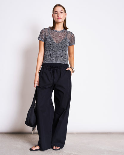 JAN N JUNE - EVIE Mesh T-Shirt zebra print - WERTE FREUNDE