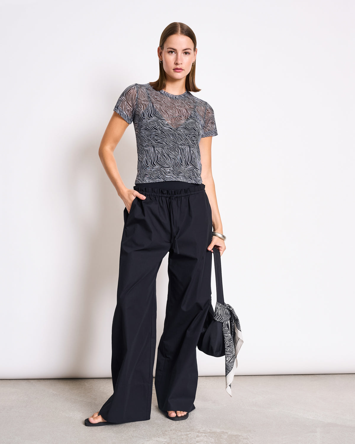 JAN N JUNE - EVIE Mesh T-Shirt zebra print - WERTE FREUNDE
