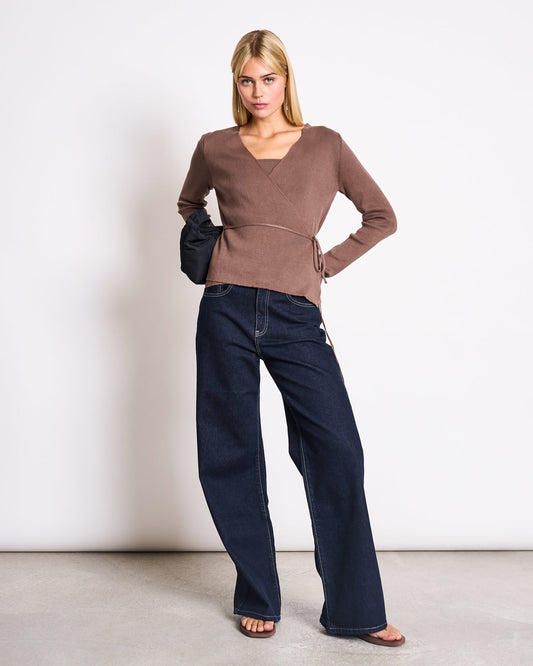 JAN N JUNE - ZARI Knit Wrap Cardigan clay - WERTE FREUNDE