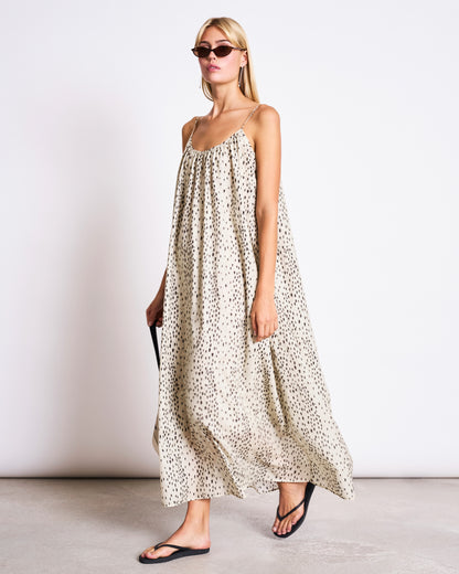 JAN N JUNE - TOVA Spaghetti Maxi Dress dalmatian dots - WERTE FREUNDE