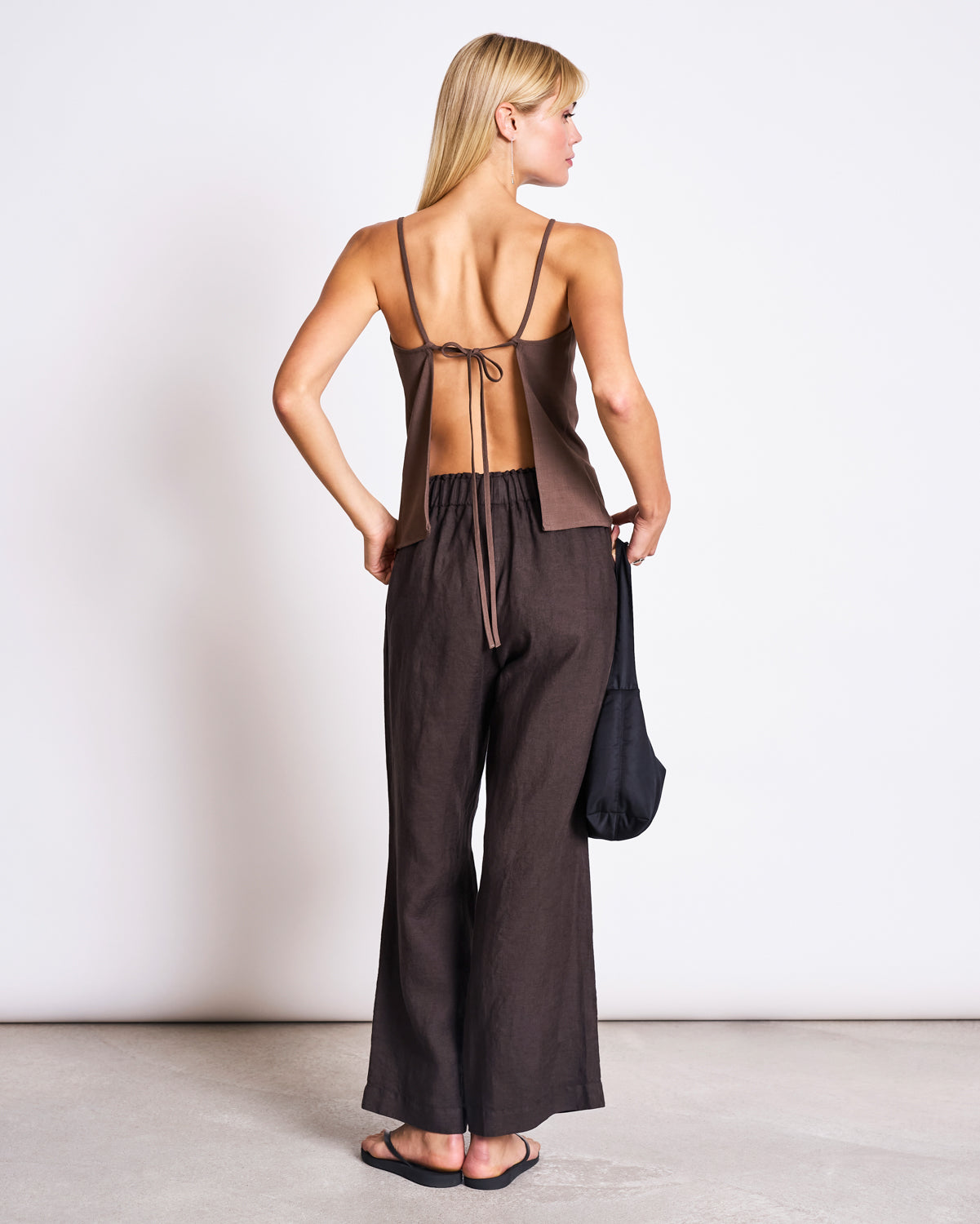 JAN N JUNE - BEVEREN Linen Pants mud - WERTE FREUNDE