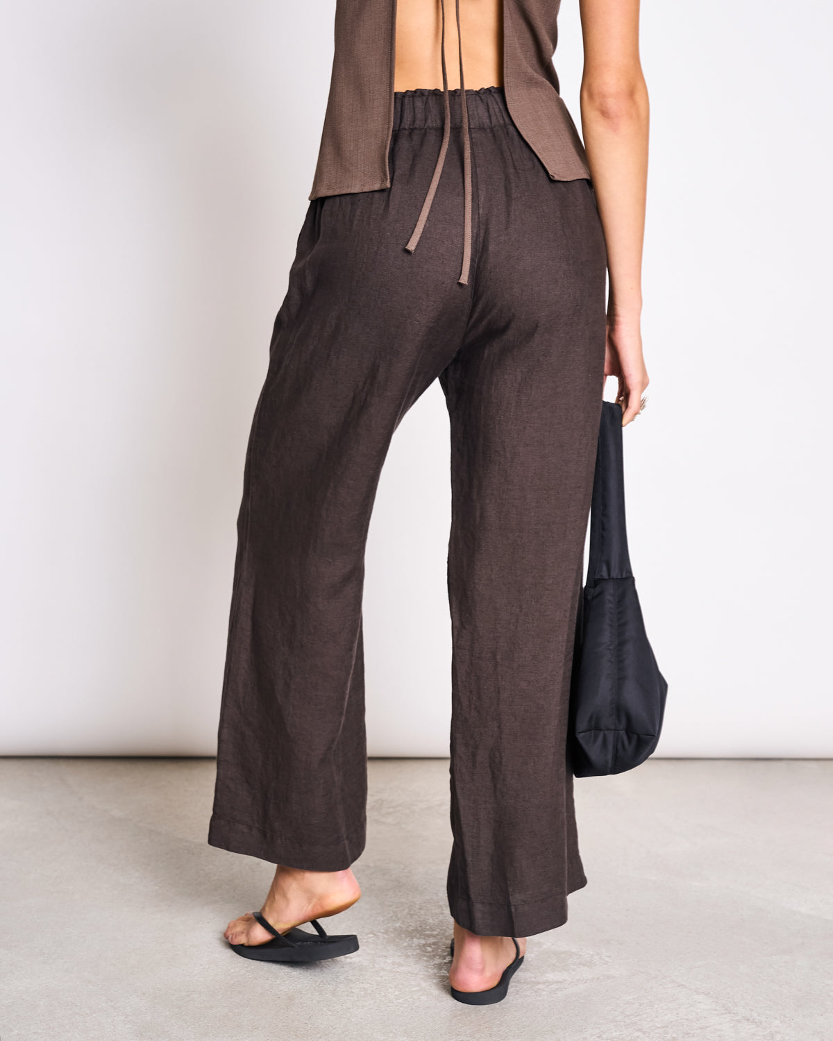 JAN N JUNE - BEVEREN Linen Pants mud - WERTE FREUNDE