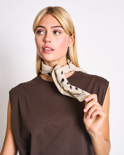 JAN N JUNE - VAD Printed Cotton Scarf dalmatian dots - WERTE FREUNDE